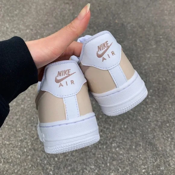 Tan and beige Air Force ones (custom)
